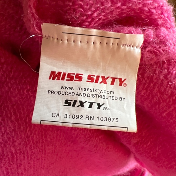 Luxury Miss Sixty Brand Pink Mohair Embroidered Sweater Top - Picture 7 of 9